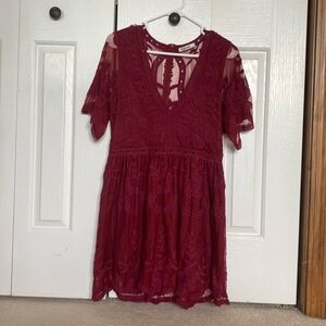 Renjo Maroon Dress